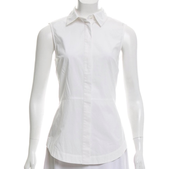 Derek Lam 10 Crosby Button Up Tie Back top 0 XS - Picture 3 of 12